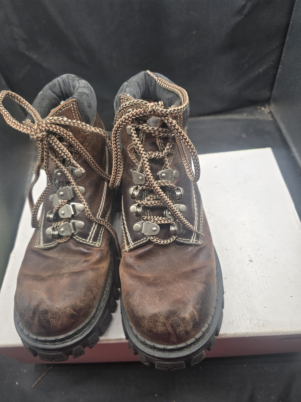 Candie's Brown Leather Lace-Up Ankle Hiking Booties